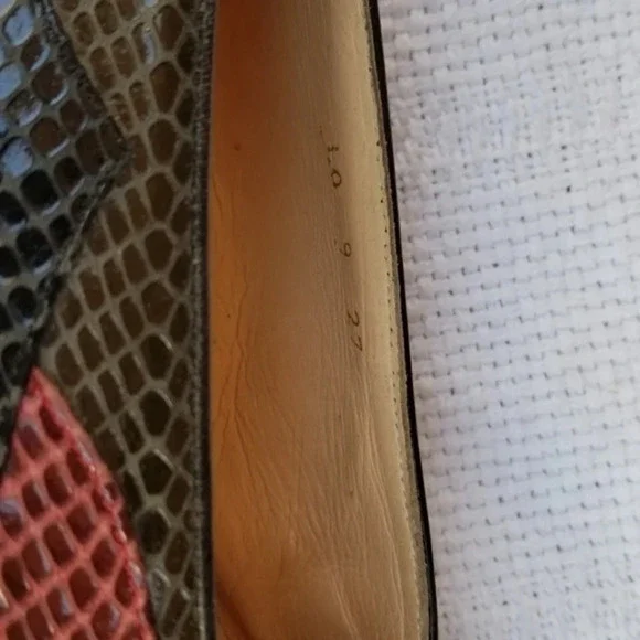 Vintage Camille Unglik snakeskin Flats‎ 9 - Picture 5 of 8